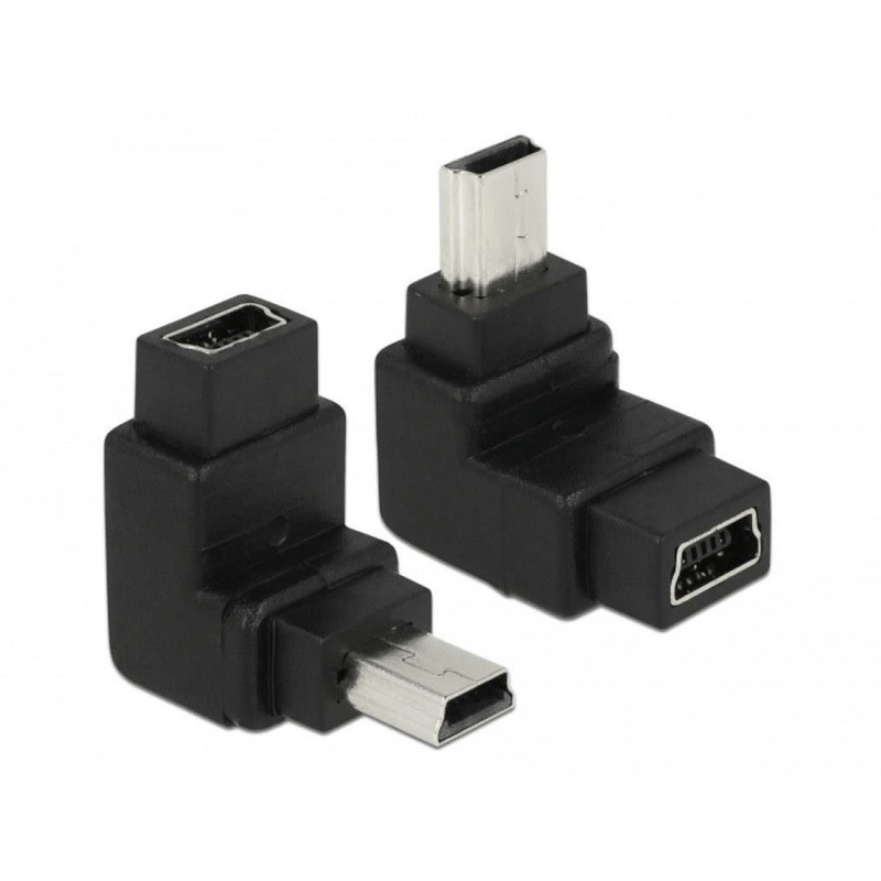 Delock USB-B Mini 5-pin Male to Female Adapter Black 65096