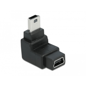 Delock USB-B Mini 5-pin Male to Female Adapter Black 65097