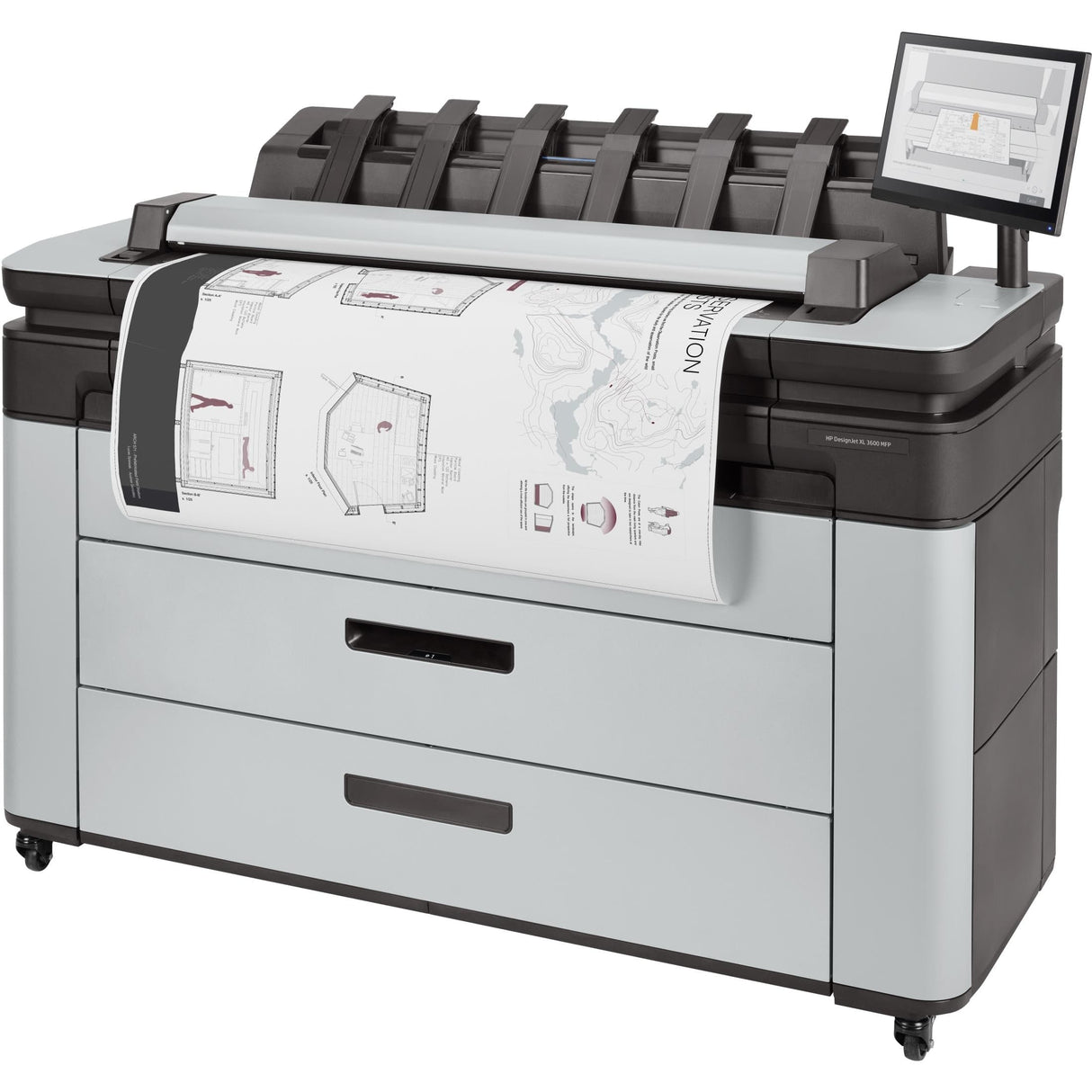 HP DesignJet XL 3600 36-in Multifunction Large Format Colour Printer 6KD23H