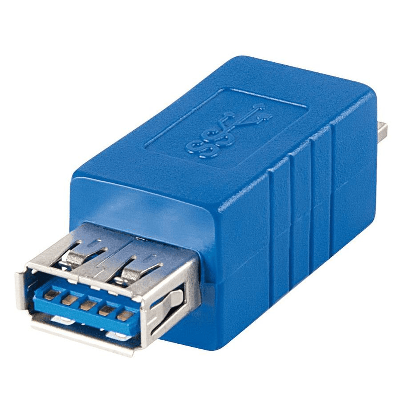 Lindy USB 3.0 A-F to Micro B-M Adapter Cable Gender Changer MicroUSB B A Blue 71275