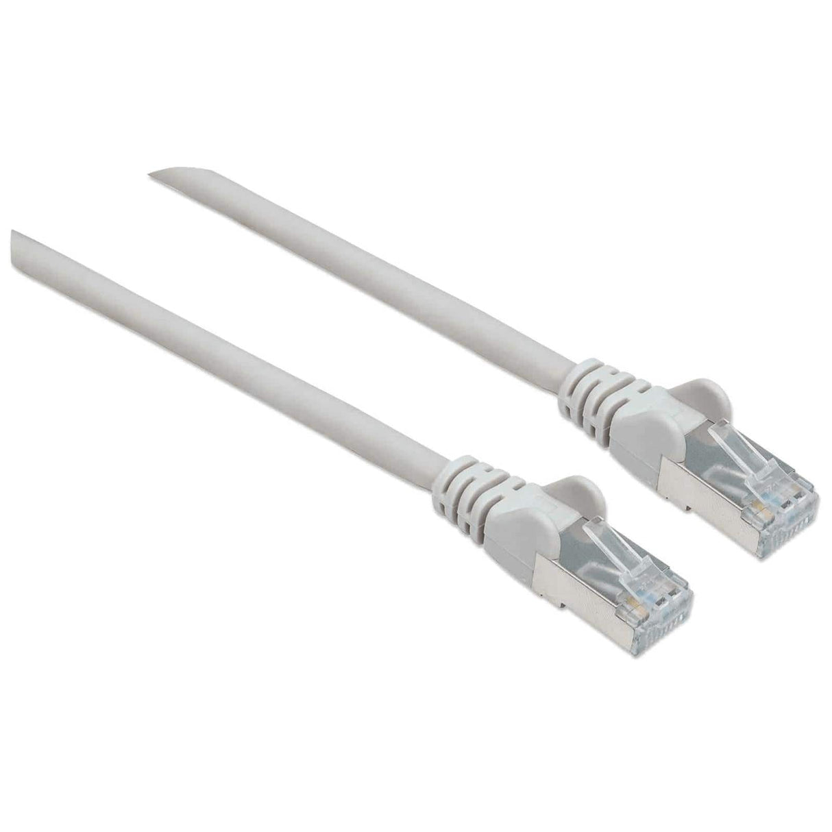 Intellinet Network Patch Cable, Cat7 Cable/Cat6A Plugs, 7.5m, Grey, Copper, S/FTP, LSOH / LSZH, PVC, RJ45, Gold Plated Contacts, Snagless, Booted, Lifetime Warranty, Polybag