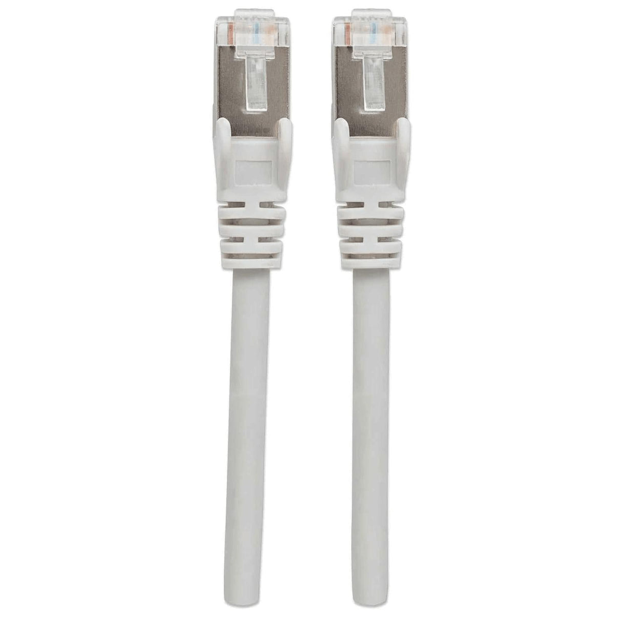 Intellinet Network Patch Cable, Cat7 Cable/Cat6A Plugs, 7.5m, Grey, Copper, S/FTP, LSOH / LSZH, PVC, RJ45, Gold Plated Contacts, Snagless, Booted, Lifetime Warranty, Polybag