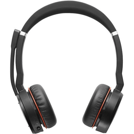 Jabra Evolve 75 MS Wireless Stereo Headset Black and Red 7599-832-109