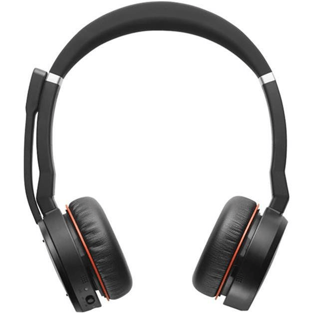 Jabra Evolve 75 MS Wireless Stereo Headset Black and Red 7599-832-109