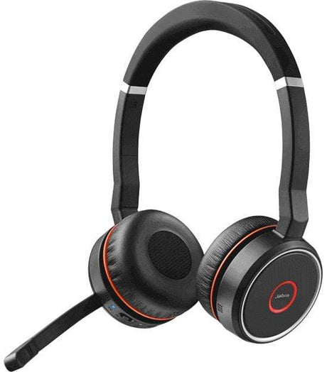 Jabra Evolve 75 MS Wireless Stereo Headset Black and Red 7599-832-109