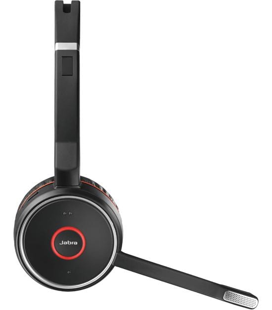 Jabra Evolve 75 MS Wireless Stereo Headset Black and Red 7599-832-109