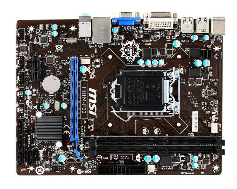 MSI H81M-P33 Intel LGA 1150 (Socket H3) Micro ATX Motherboard 7817-019R