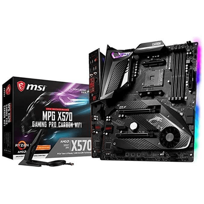 MSI MPG X570 Gaming Pro Carbon WIFI AMD Socket AM4 ATX Wi-Fi 6 Motherboard 7B93-001R