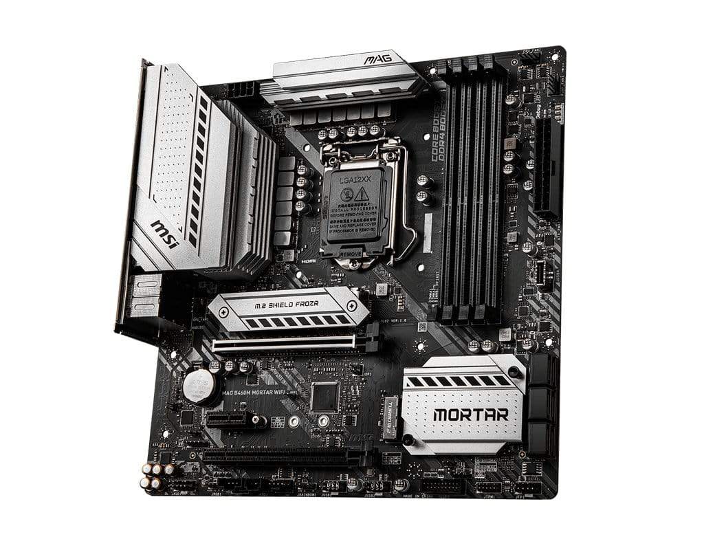 MSI MAG B460M MORTAR WIFI Intel LGA 1200 Micro ATX Wi-Fi 6 Motherboard 7C82-004R