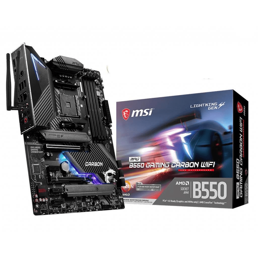 MSI MPG B550 Gaming Carbon WiFi AMD Socket AM4 ATX Wi-Fi 6 Motherboard 7C91-002R