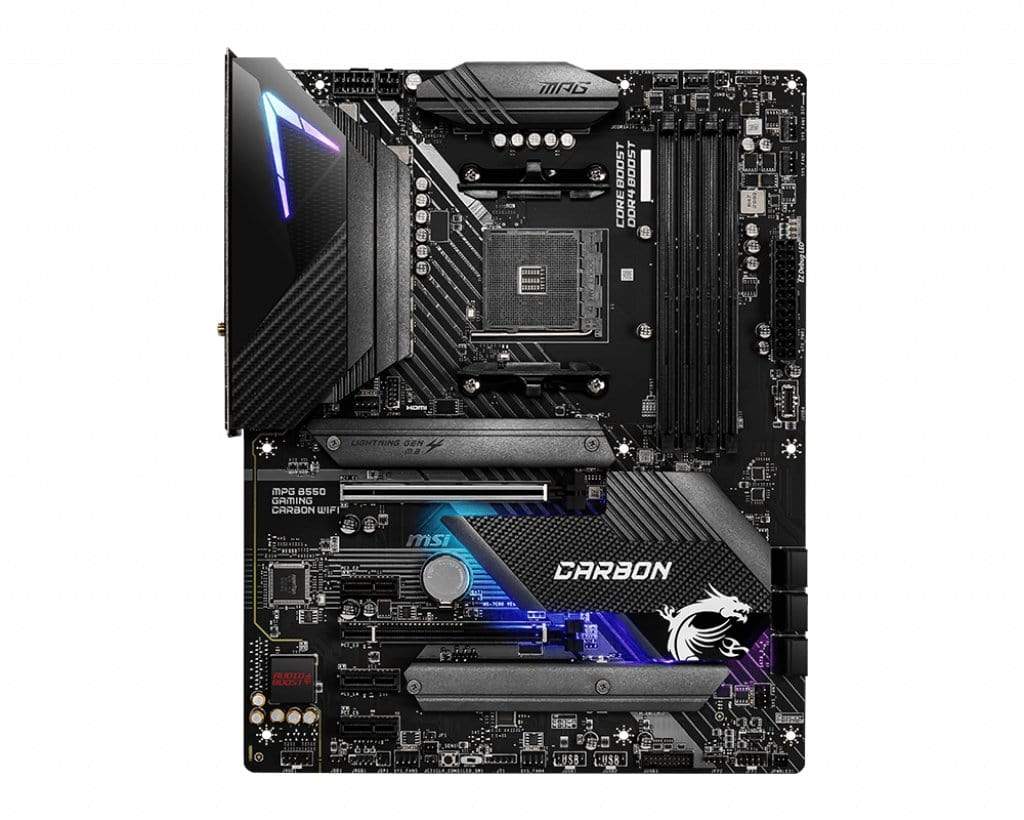 MSI MPG B550 Gaming Carbon WiFi AMD Socket AM4 ATX Wi-Fi 6 Motherboard 7C91-002R