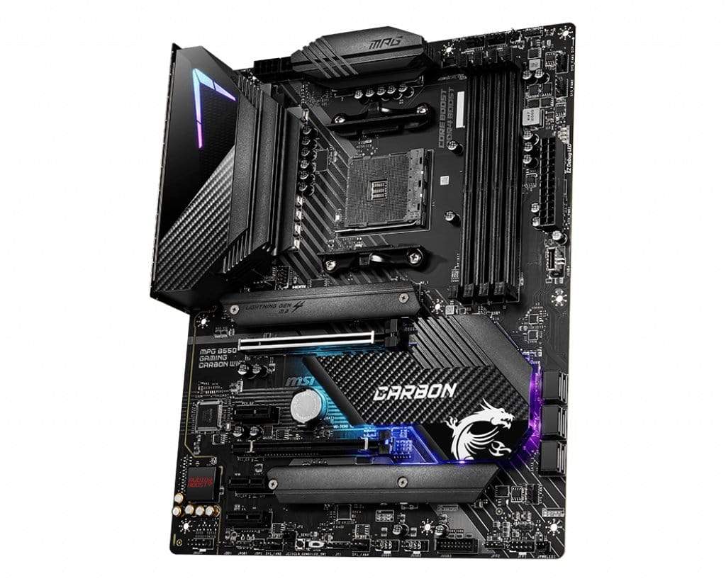 MSI MPG B550 Gaming Carbon WiFi AMD Socket AM4 ATX Wi-Fi 6 Motherboard 7C91-002R