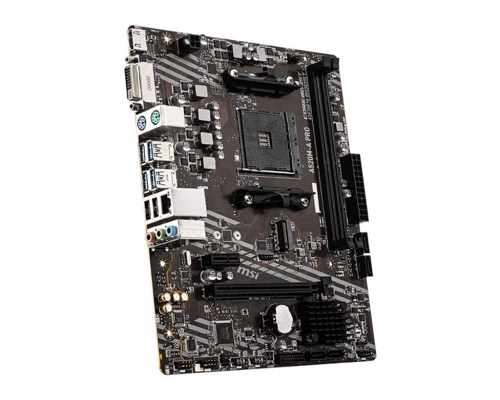 MSI A520M-A PRO AMD Socket AM4 Micro ATX Motherboard 7C96-001R