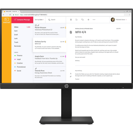 HP P24h G4 23.8-inch 1920 x 1080px FHD 16:9 75Hz 14ms IPS Monitor 7VH44AA