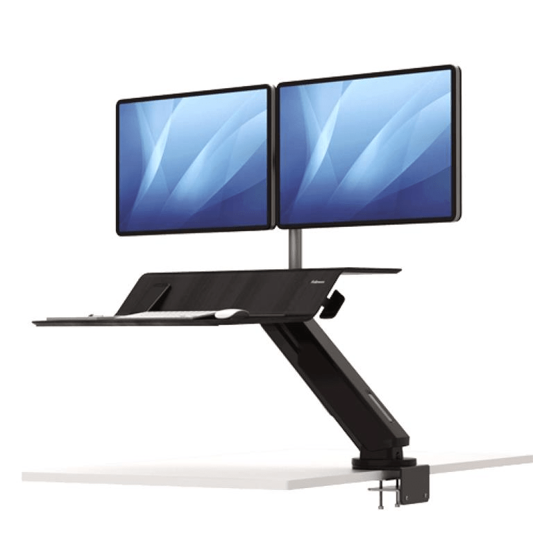 Fellowes Lotus RT Sit-Stand Workstation – Dual Black 8081601