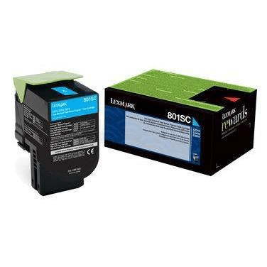 Lexmark 80C8SC0 Cyan Toner Cartridge 2