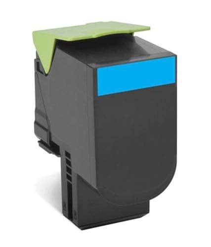 Lexmark 80C8XC0 Cyan Toner Cartridge 4,000 Pages Original Single-pack