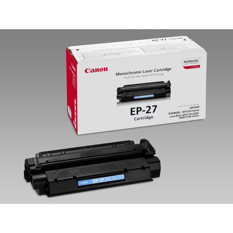 Canon EP-27 Black Toner Cartridge 2,500 Pages Original 8489A002 Single-pack