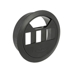 Delock Keystone Mounting 3 Port in-desk 60mm Black 86277