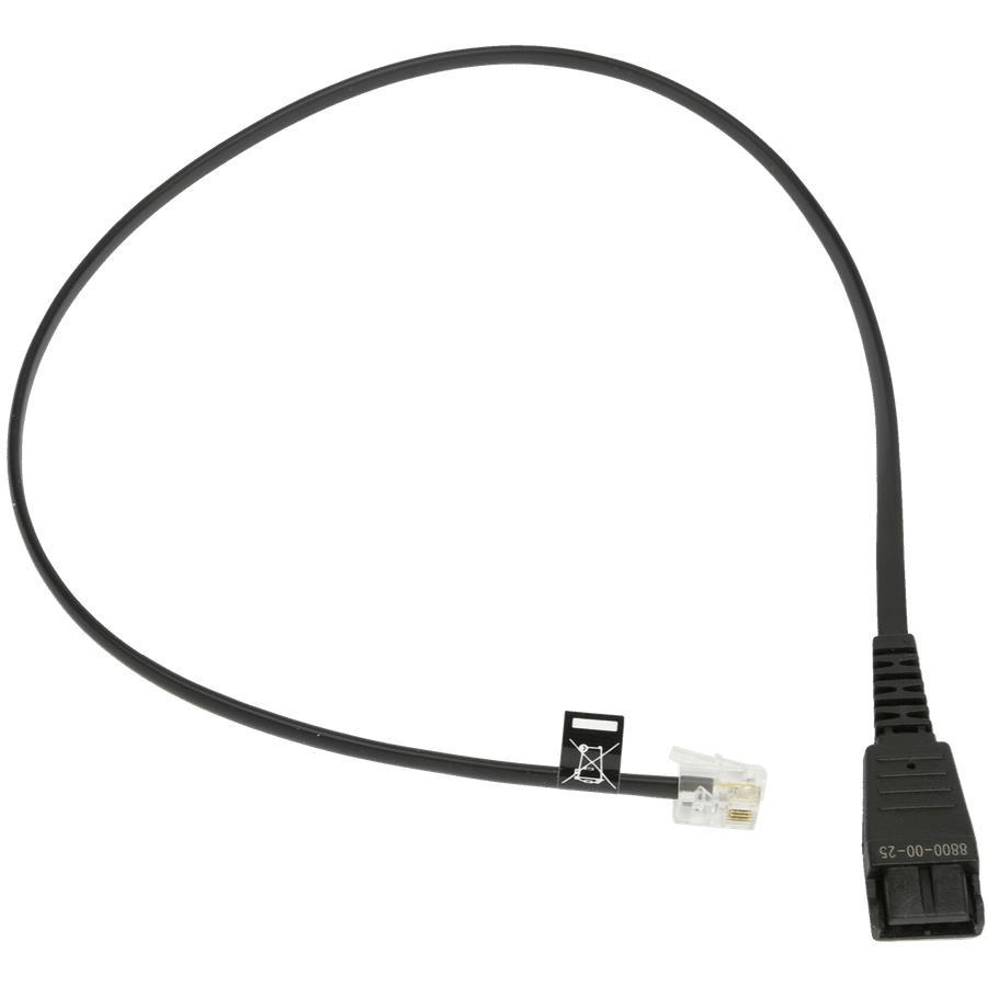 Jabra Link 180 QD Cord 8800-00-25 telephone Cable 0.5m Black
