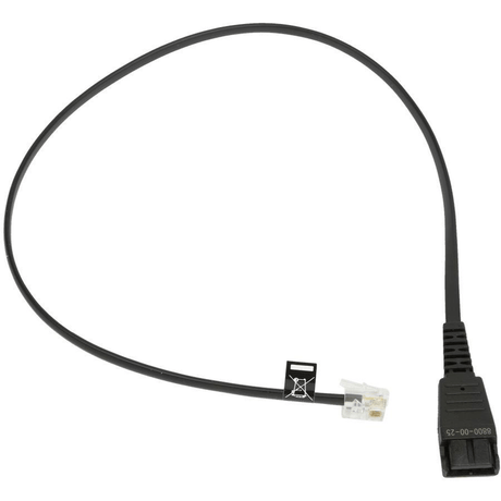 Jabra Link 180 QD Cord 8800-00-25 telephone Cable 0.5m Black