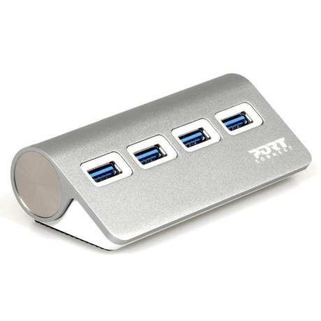 Port Designs 900121 interface hub USB 3.2 Gen 1 (3.1 Gen 1) Type-A 5000 Mbit/s Gray