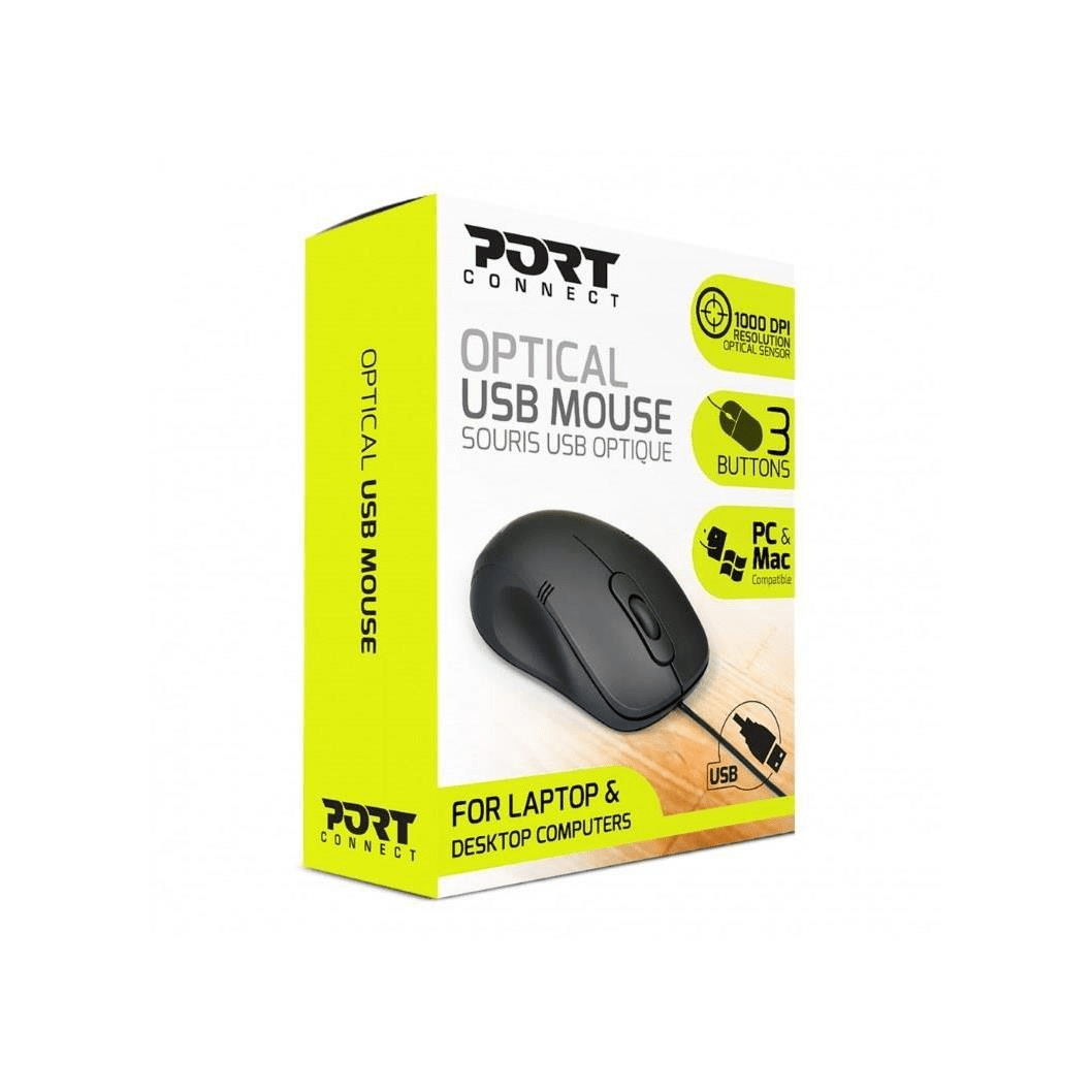Port Designs USB Optical Mouse 900400 – FirstShop