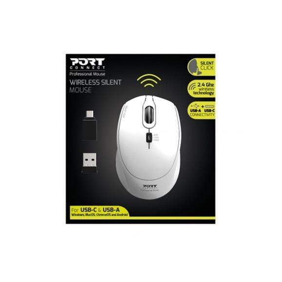 Port Designs 900714 Mouse Ambidextrous RF Wireless+USB Type-C 1600dpi