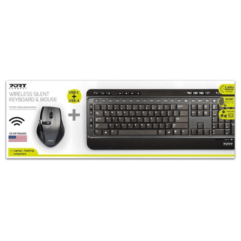 Port Designs Wireless Keyboard and Mouse Combo 900901-US