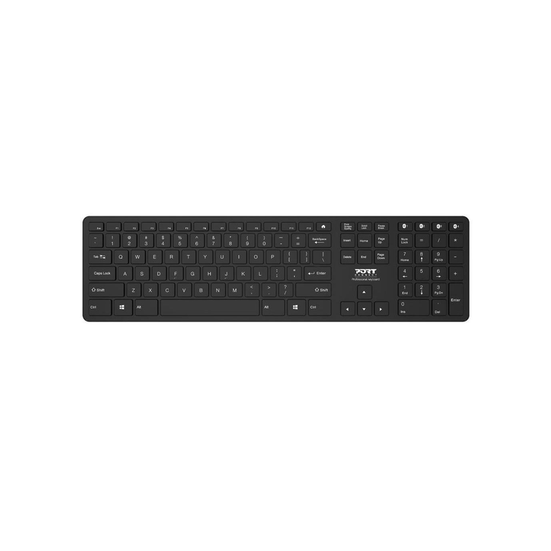 Port Designs 900903-US keyboard RF Wireless + Bluetooth QWERTY US English Black