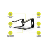 Port Designs 901103 Notebook Stand 15.6-inch Aluminium and Black