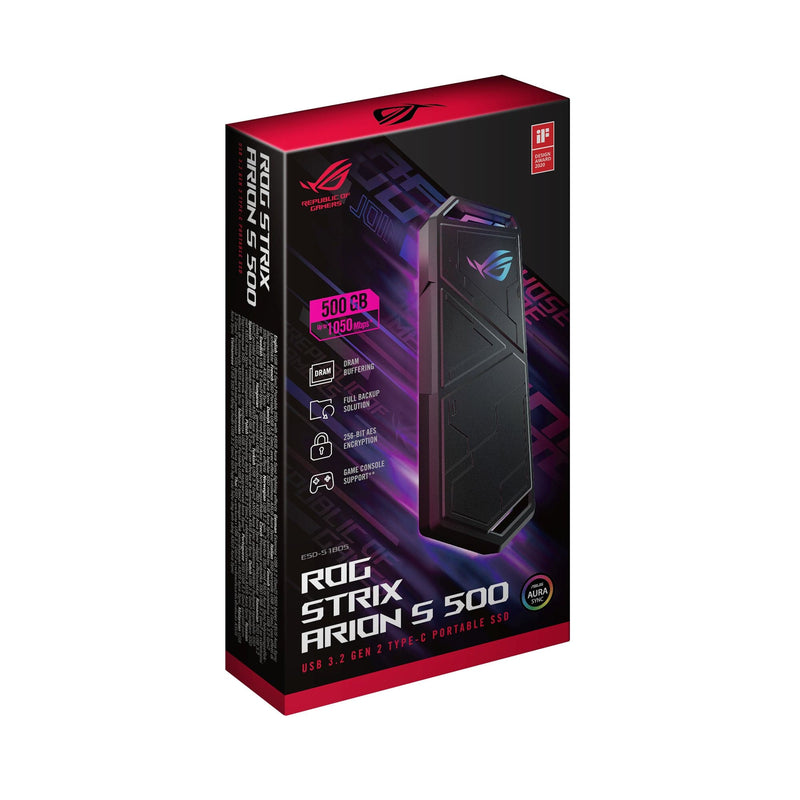 Asus ROG Strix Arion S500 500GB Black External SSD 90DD02I0-M09000