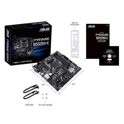 ASUS PRIME B550M-K AMD Socket AM4 Micro ATX Motherboard 90MB14V0-M0EAY0