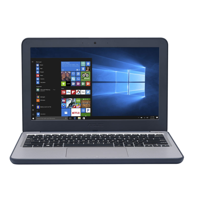ASUS W202NA 11.6-inch HD Laptop - Intel Celeron N3350 64GB eMMC 4GB RAM Dark Blue Win 10 Home 90NX0FU1-M01350