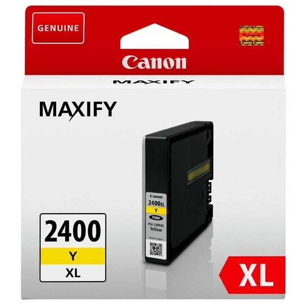 Canon PGI-2400XLY Yellow High Yield Printer Ink Cartridge Original 9276B001 Single-pack