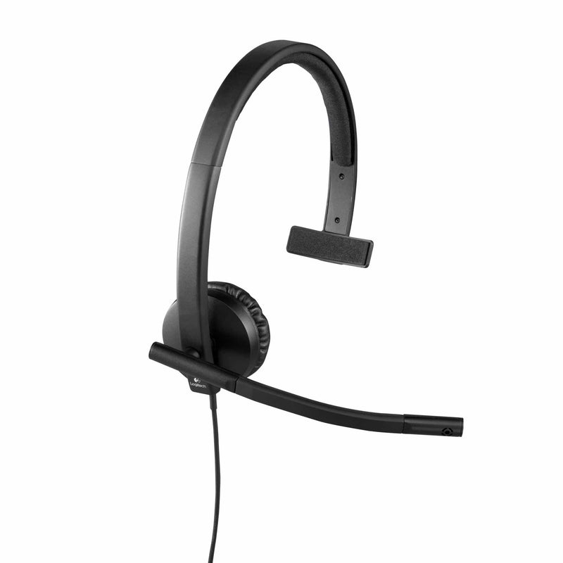Logitech H570E USB Mono Headset With Noise-Cancelling Mic Black 981-000571
