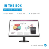 HP P24v G4 60.5 cm (23.8") 1920 x 1080 pixels Full HD Black
