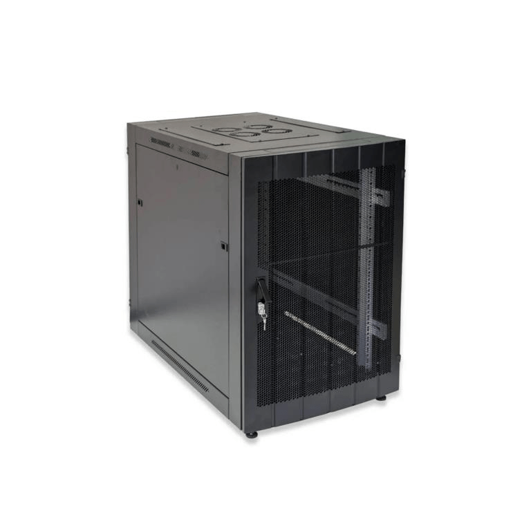 RCT 9U Cabinet Wallmount 600W x 450D Perforated Door 50kg Load 9U-AP49U.PERF.B.PC
