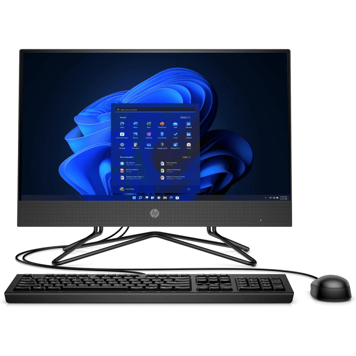 HP 200 G4 21.5-inch FHD All-in-One PC - Intel Pentium J5040 1TB HDD 4GB RAM Windows 10 Pro Black 9US92EA