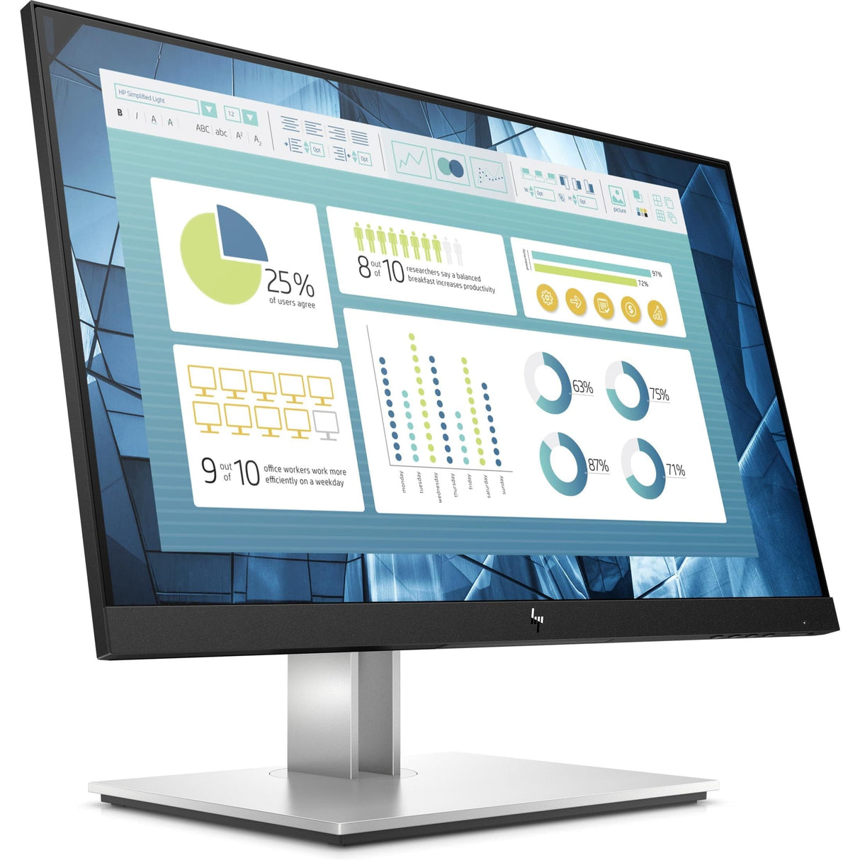 HP E Series E22 G4 21.5-inch 1920 x 1080p FHD 16:9 60Hz 5ms LCD Monitor 9VH72AA