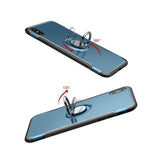 Tuff-Luv Dual Armour Layered Case and magnetic Stand for iPhone XS Max Silver A1_221