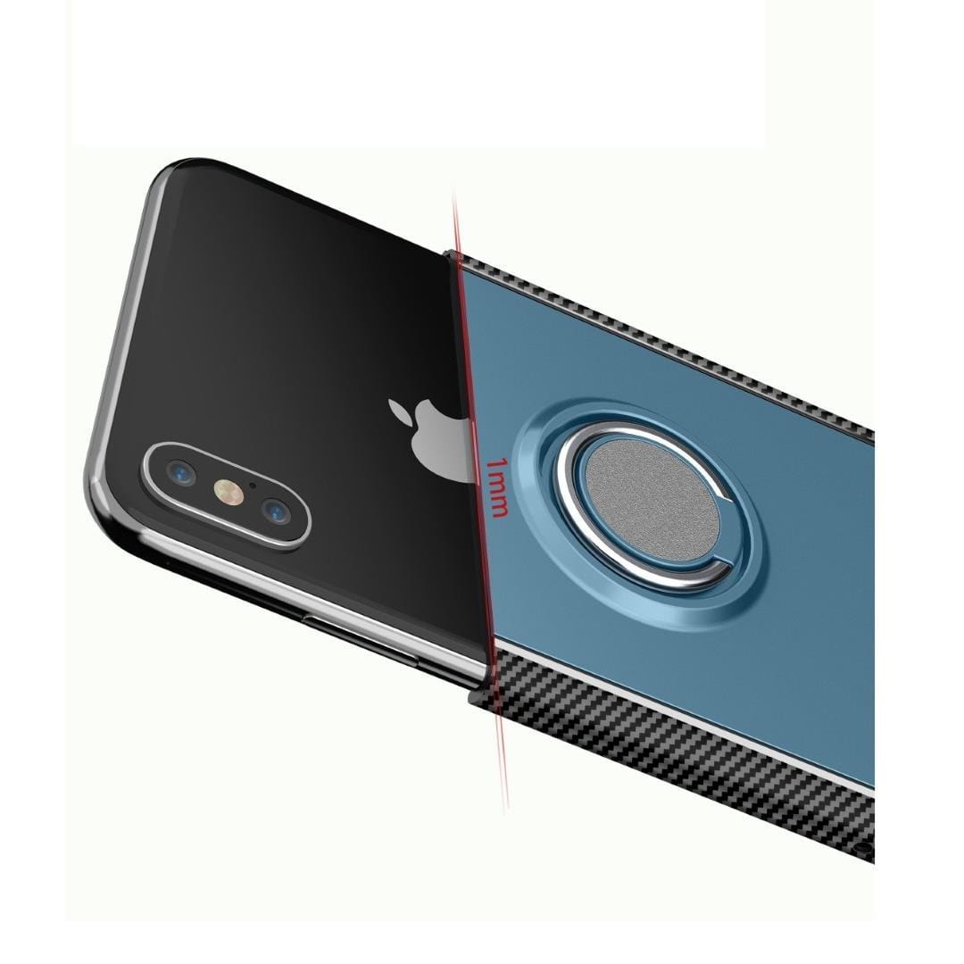 Tuff-Luv Dual Armour Layered Case and magnetic Stand for iPhone XS Max Silver A1_221
