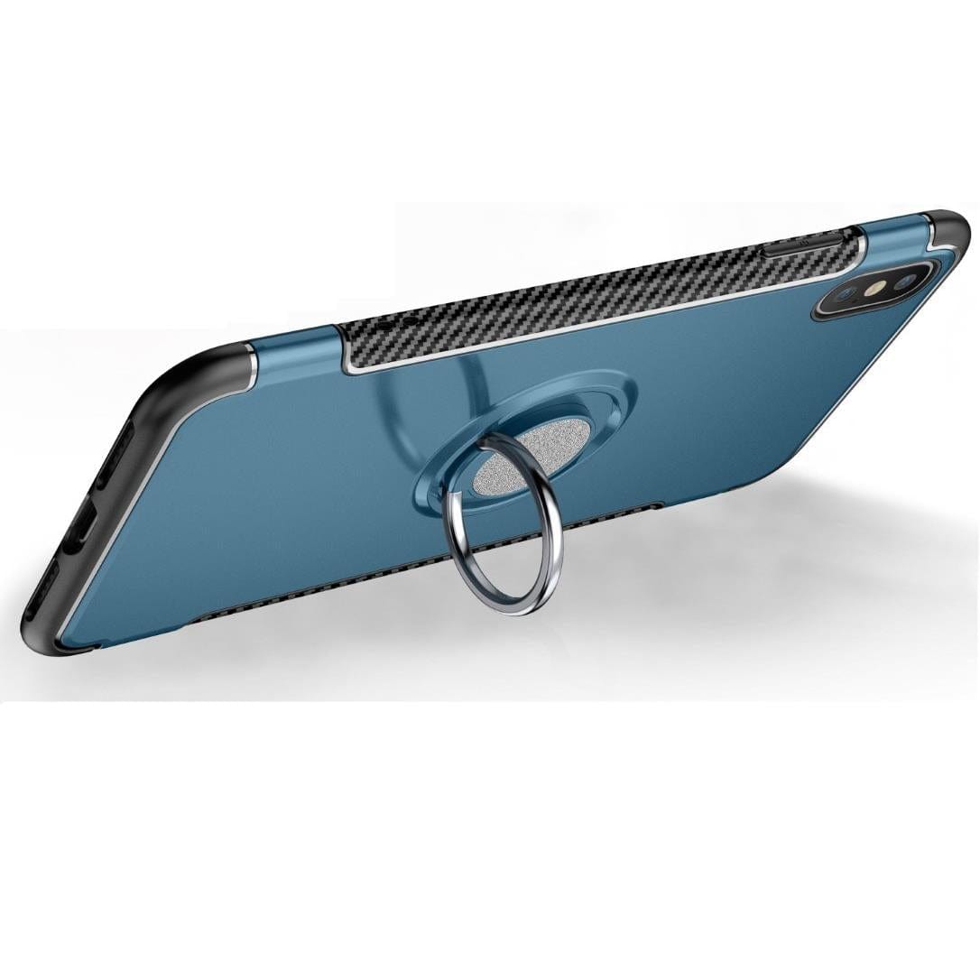 Tuff-Luv Dual Armour Layered Case and magnetic Stand for iPhone XS Max Silver A1_221
