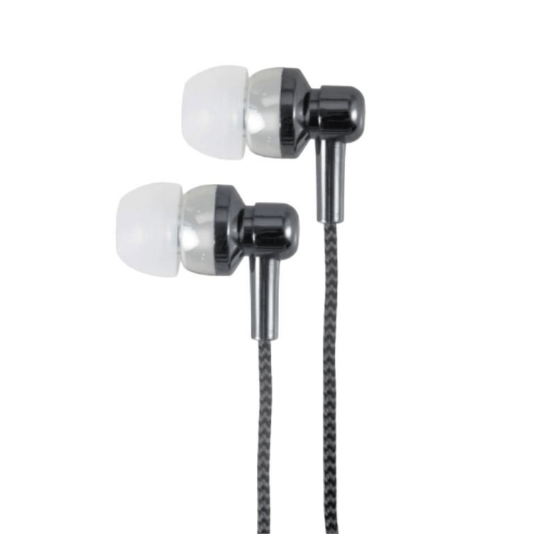 Astrum EB250 Stereo Earphone Electro Painted with In-wire mic Silver A11025-T