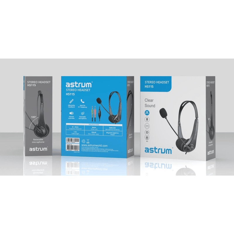 Astrum HS115 Wired Headset with Mic A12017-B