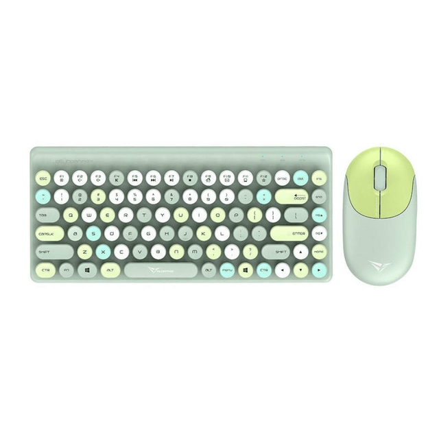 Alcatroz JellyBean A3000 Wireless Rechargeable Bluetooth Keyboard and Mouse Combo Aqua Green A3000CGRN