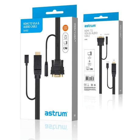 Astrum DA460 4K 60Hz HDMI to VGA Male with Audio Cable A38046-B
