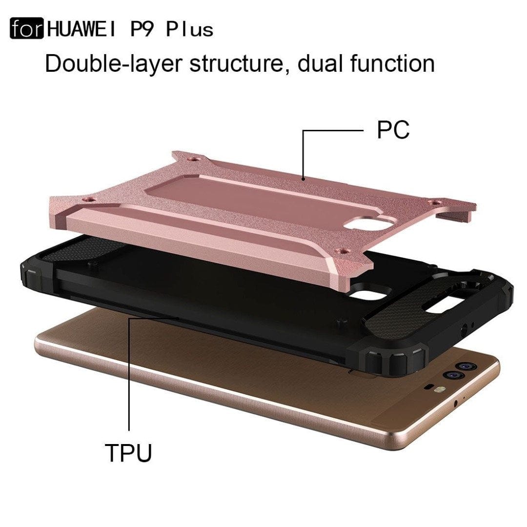 Tuff-Luv Tough Armour Layered Case for Huawei P9 Plus Rose Gold A4_61
