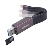Astrum AA230 2 in 1 8pin to USB 3.0 Charge and Sync Adapter with Card Reader A53023-B
