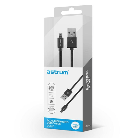 Astrum UD310 Reversible Micro USB Charge Sync Cable A53031-B